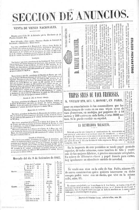 Reproducción digital de Venta de bienes nacionales en Montejo, 1865