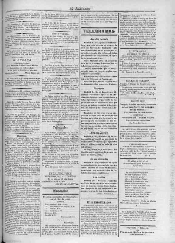 Reproducción digital de Donación de una imagen de Santa Teresa a la parroquia de Montejo, 1900