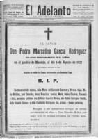 Vista previa de Esquela de Don Pedro Marcelino García Rodríguez, Montejo, 1922