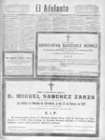 Vista previa de Esquela de Miguel Sanchez Zarza, ex secretario del Ayuntamiento de Montejo, 1925
