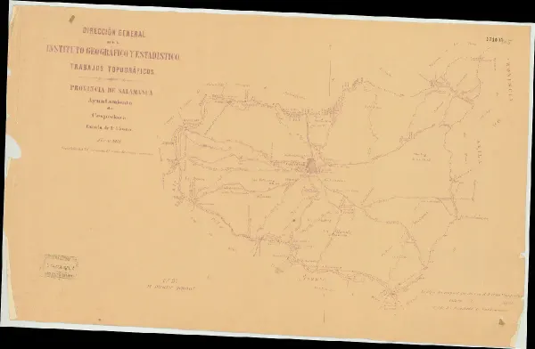 Vista general del mapa: Plano del término municipal de Cespedosa de Tormes, 1901