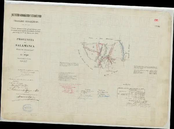 Vista general del mapa: Plano del término municipal de La Maya, 1902