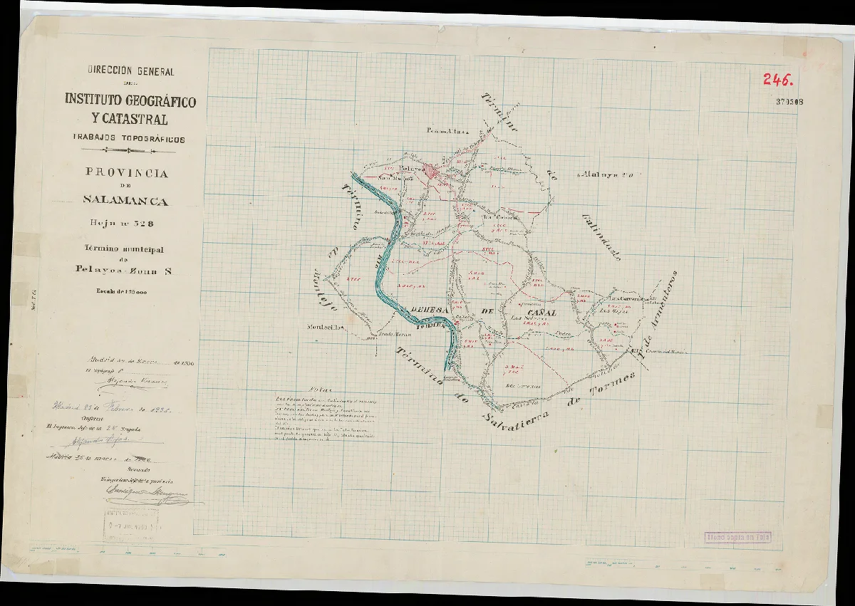 Reproducción completa del plano: Plano del término municipal de Pelayos, 1936