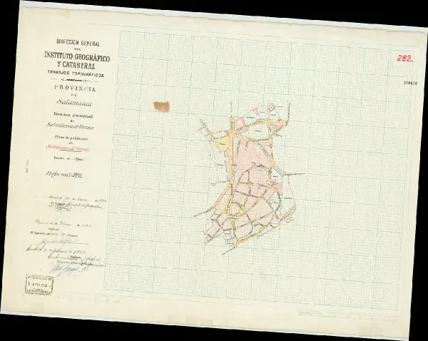 Vista general del mapa: Plano de población de Salvatierra de Tormes, 1936