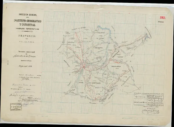 Vista general del mapa: Plano del término municipal de Salvatierra de Tormes, 1936